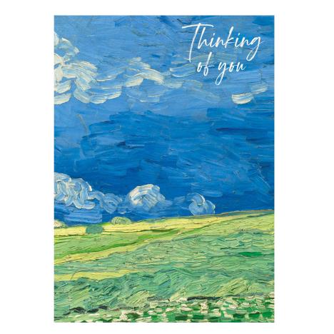 Wheatfield Under Thunderclouds Van Gogh Thinking Of You Card £1.89
